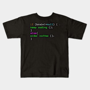 Keep coding never stop Kids T-Shirt